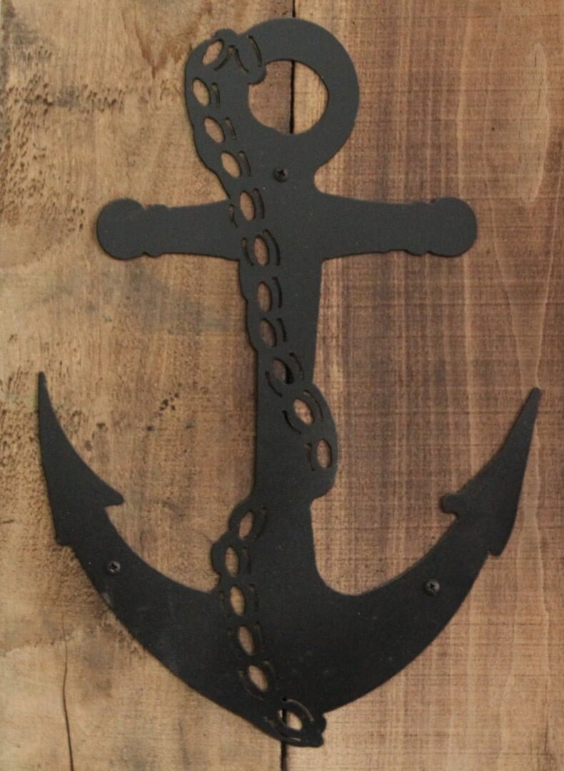 custom anchor metal silhouette