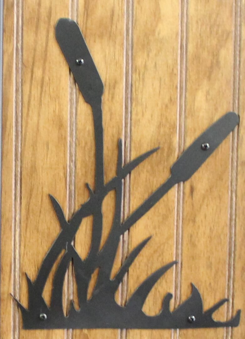 custom cattail metal silhouette